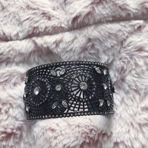Stainless steel adjustable cuff bracelet